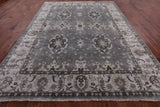 Grey Persian Fine Serapi Hand Knotted Wool Rug - 9' 0" X 11' 10" - Golden Nile