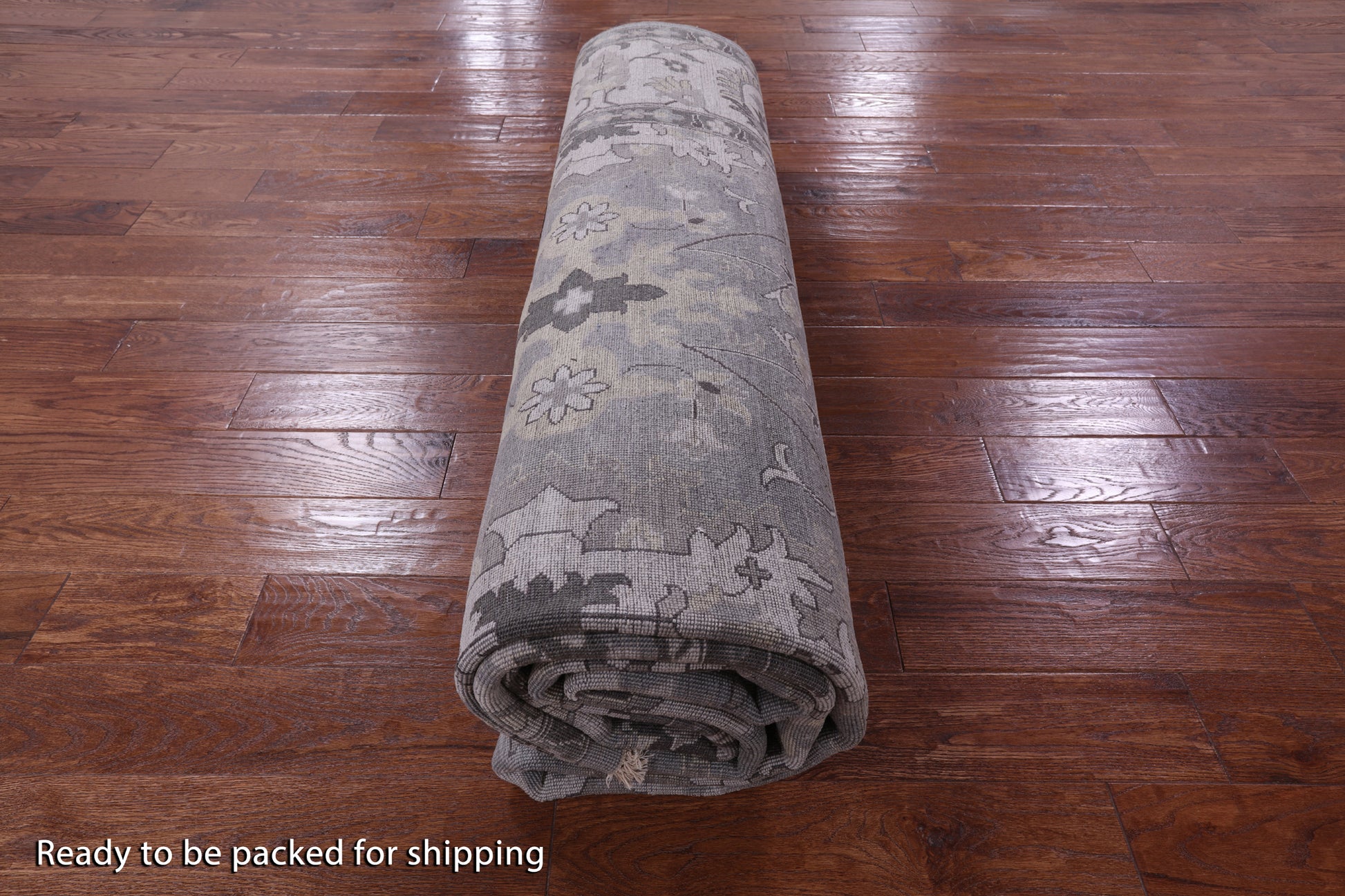 Grey Persian Fine Serapi Hand Knotted Wool Rug - 9' 0" X 11' 10" - Golden Nile