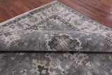 Grey Persian Fine Serapi Hand Knotted Wool Rug - 9' 0" X 11' 10" - Golden Nile