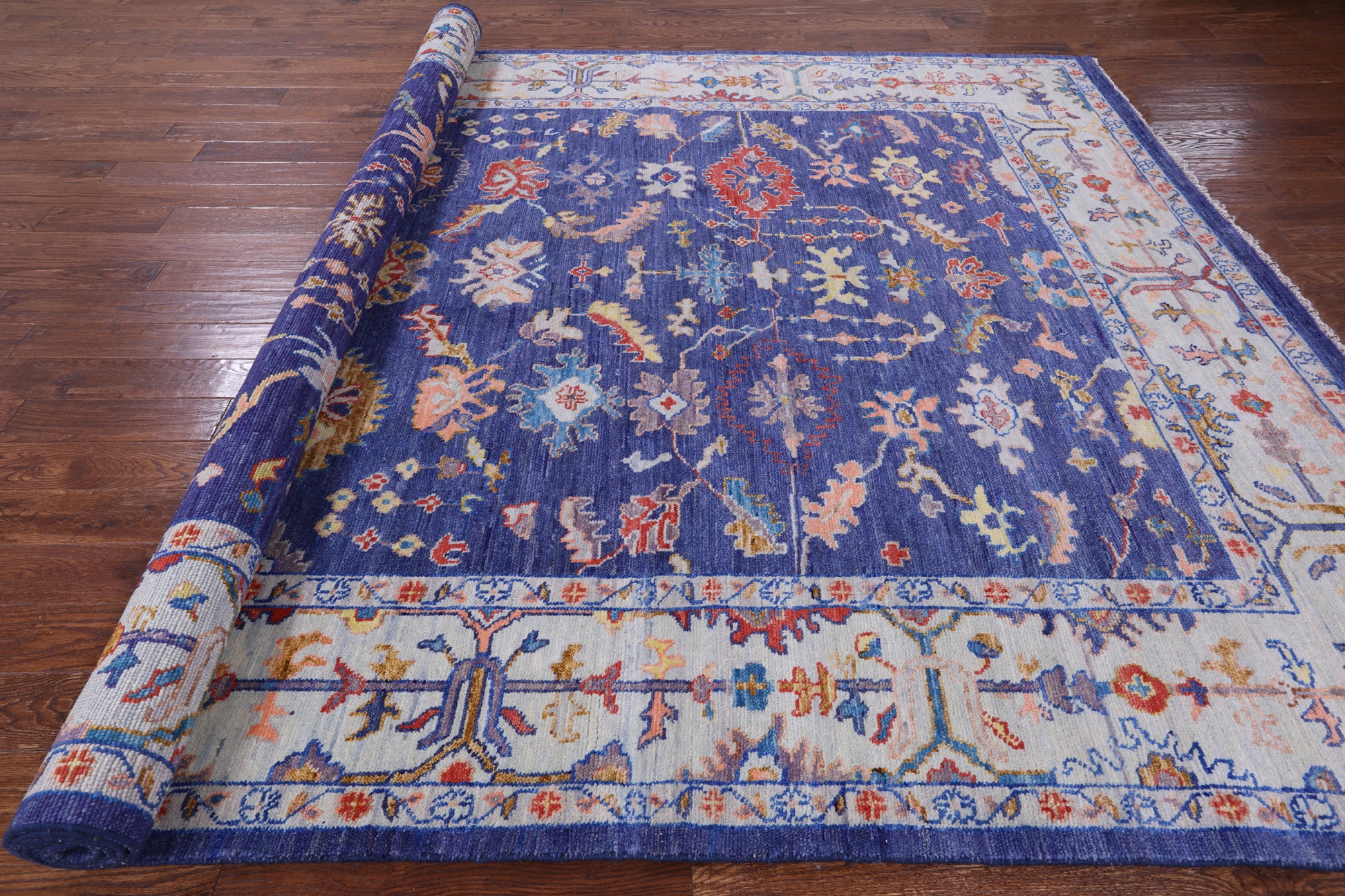 Turkish Oushak Handmade Wool Rug - 9' 1" X 12' 2" - Golden Nile