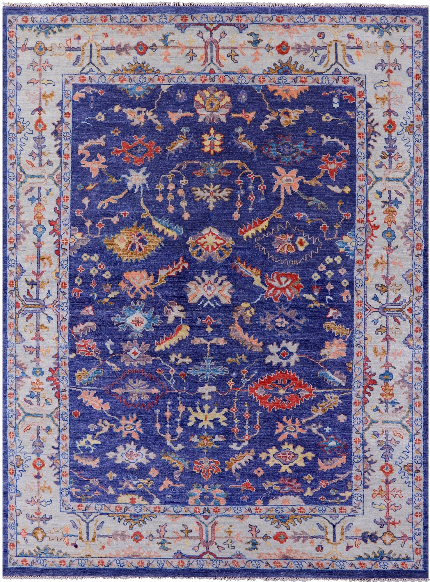 Turkish Oushak Handmade Wool Rug - 9' 1" X 12' 2" - Golden Nile