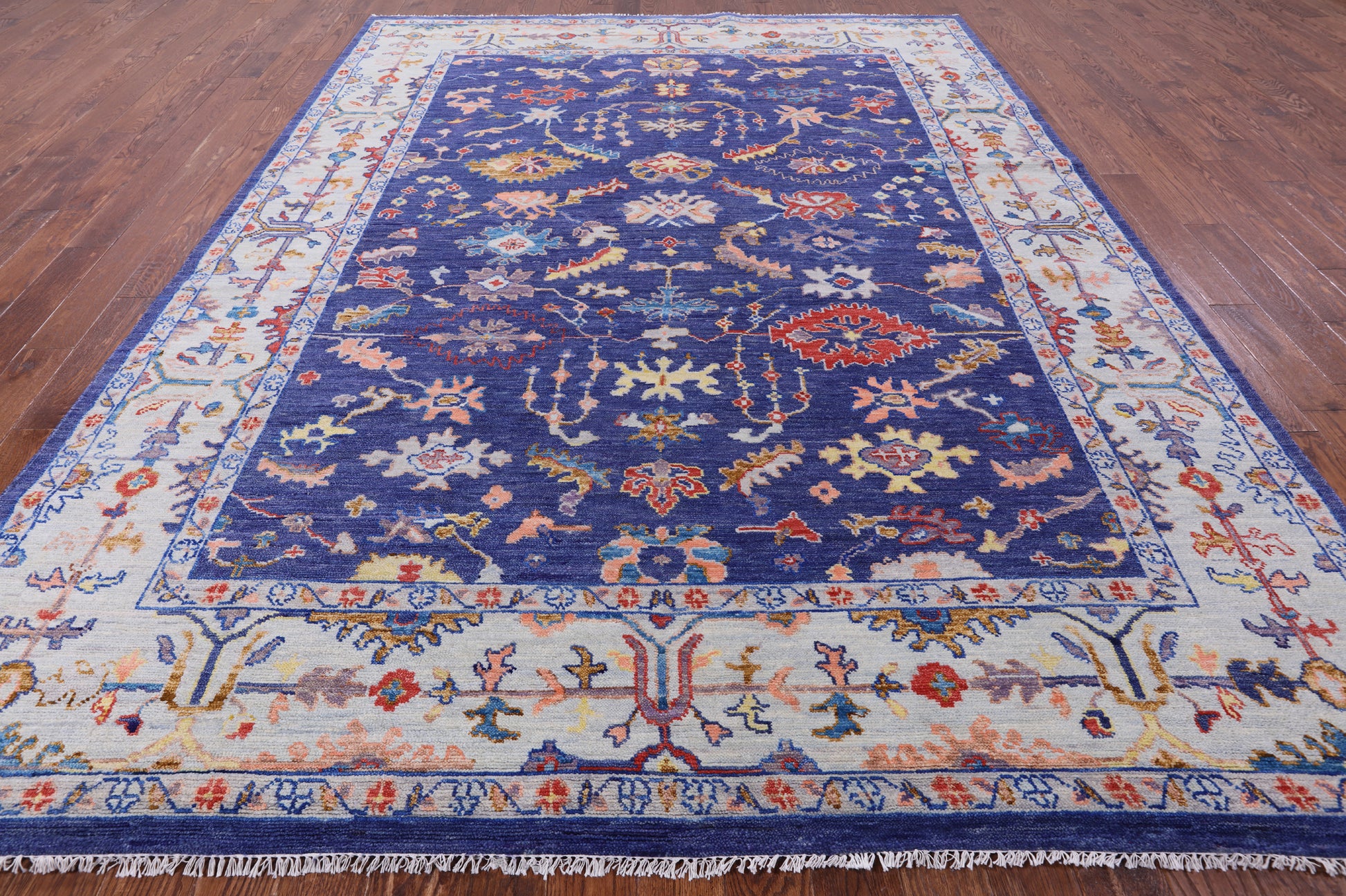 Turkish Oushak Handmade Wool Rug - 9' 1" X 12' 2" - Golden Nile