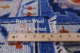 Blue Turkish Oushak Hand Knotted Wool Rug - 9' 4" X 12' 3" - Golden Nile