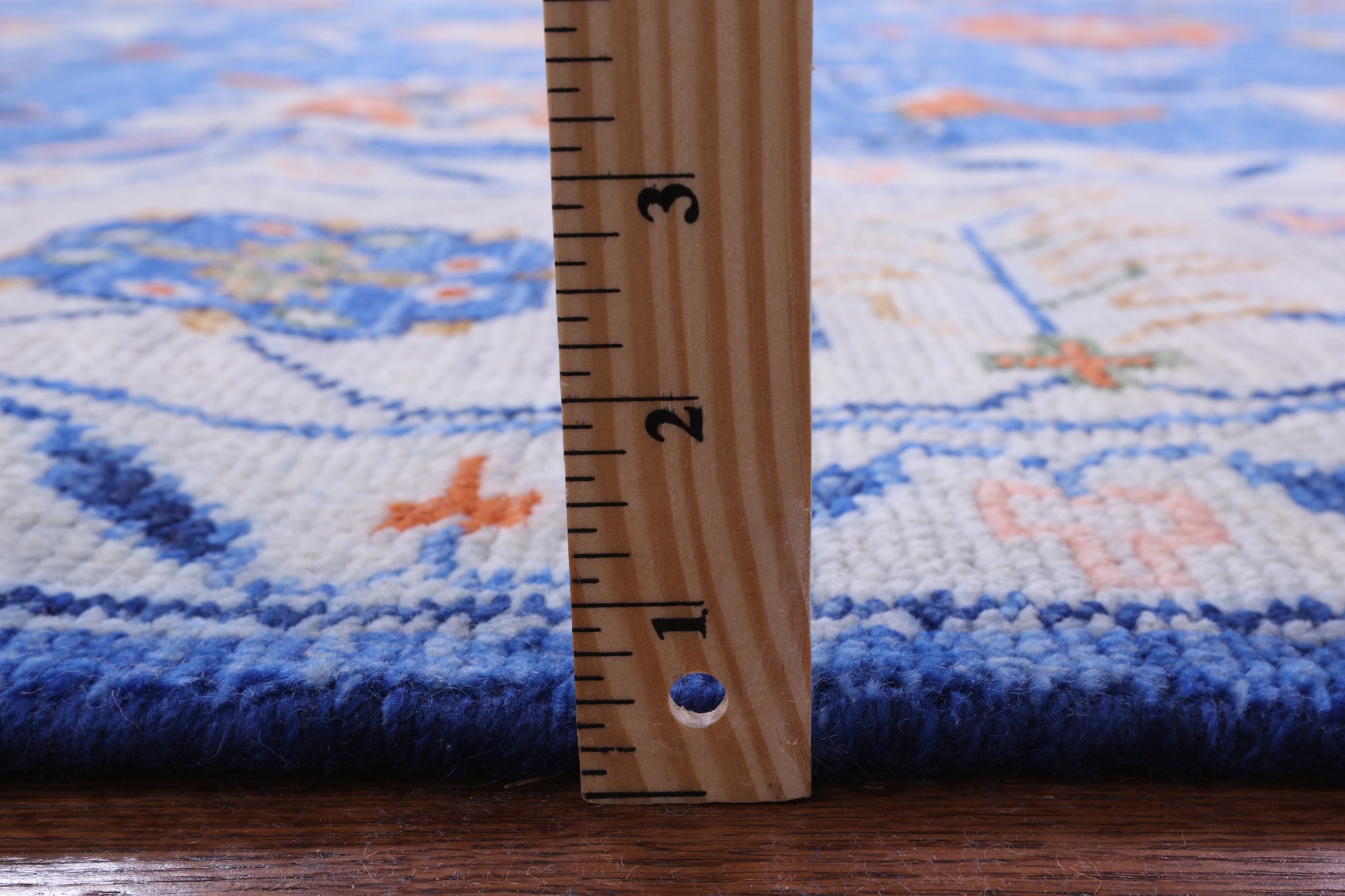 Blue Turkish Oushak Hand Knotted Wool Rug - 9' 4" X 12' 3" - Golden Nile