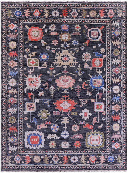Grey Turkish Oushak Handmade Wool Rug - 9' 3" X 12' 3" - Golden Nile