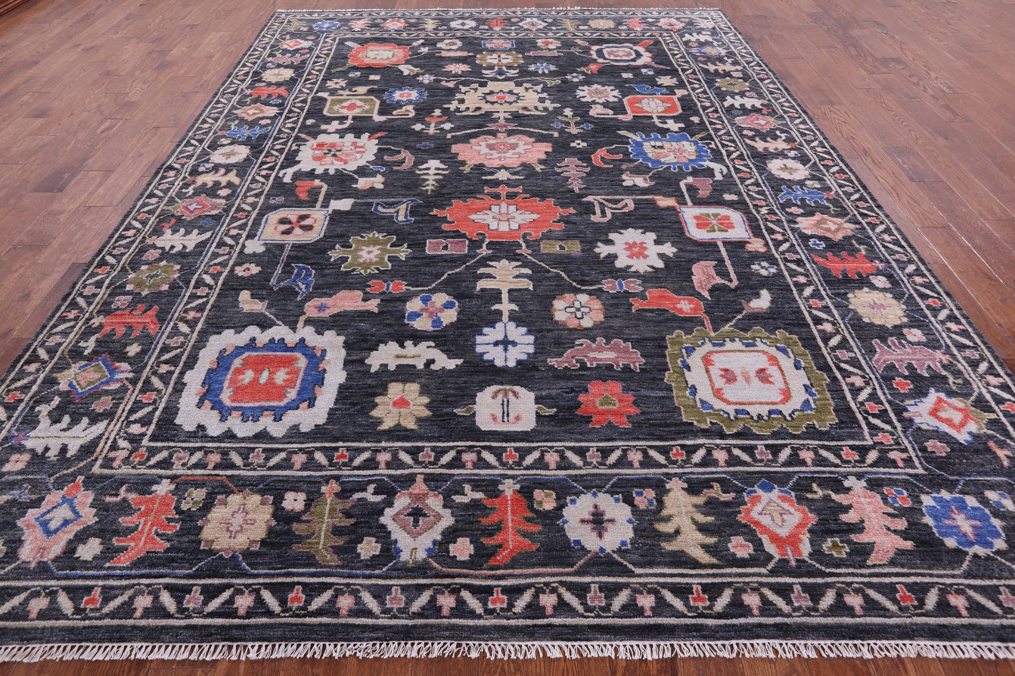 Grey Turkish Oushak Handmade Wool Rug - 9' 3" X 12' 3" - Golden Nile
