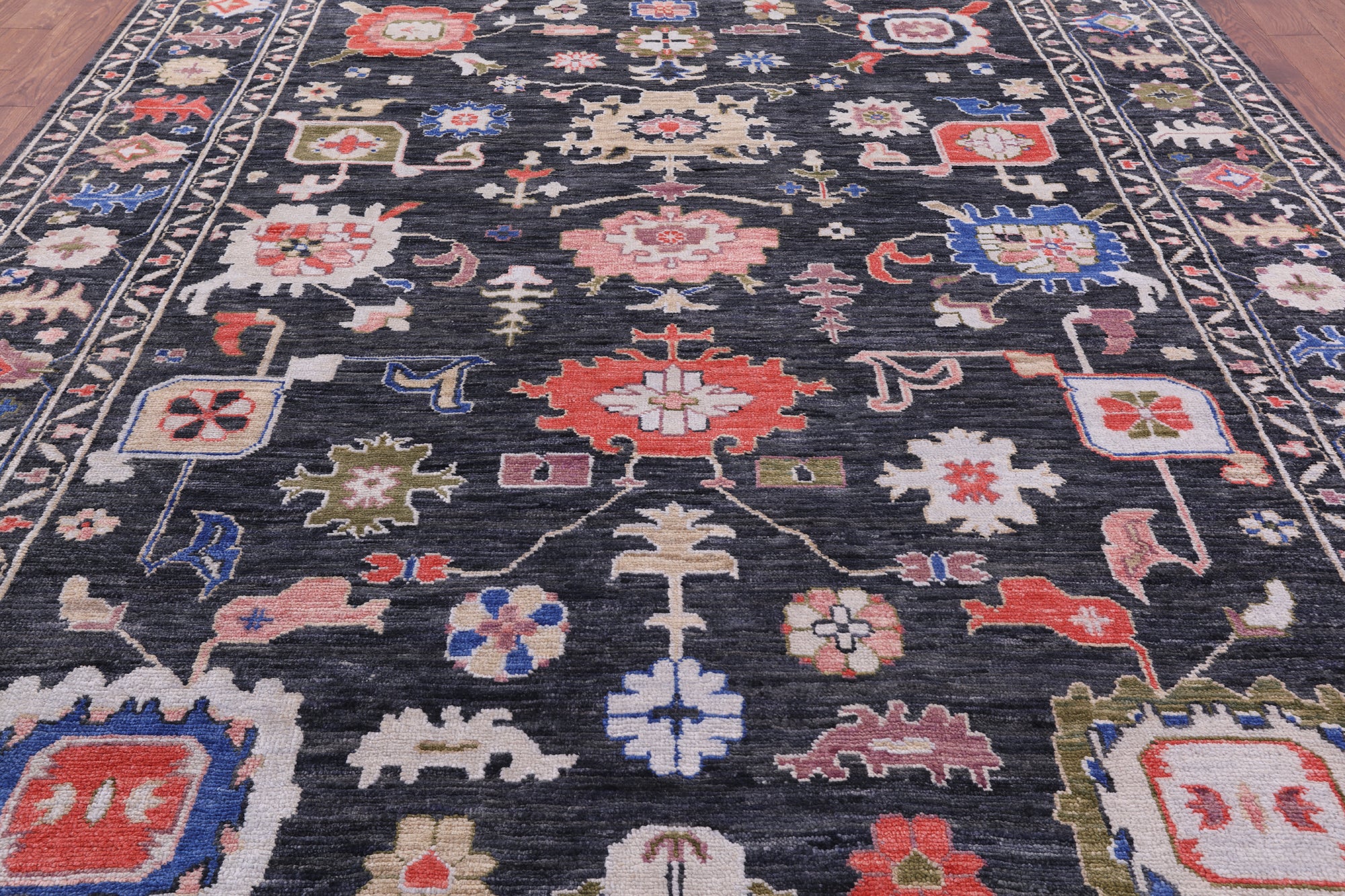 Grey Turkish Oushak Handmade Wool Rug - 9' 3" X 12' 3" - Golden Nile