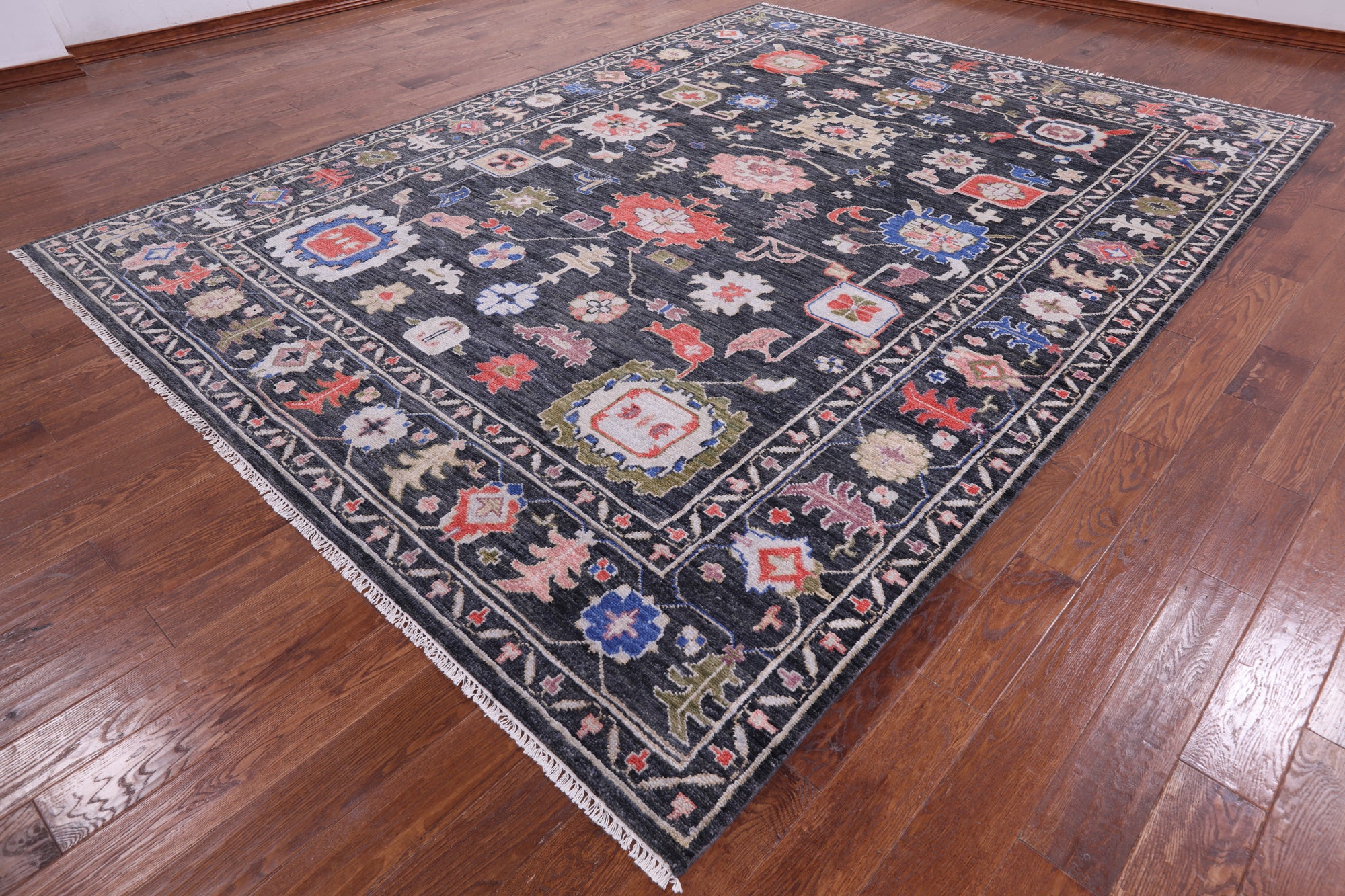 Grey Turkish Oushak Handmade Wool Rug - 9' 3" X 12' 3" - Golden Nile
