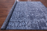 Grey Contemporary Handmade Wool & Silk Rug - 10' 0" X 14' 1" - Golden Nile
