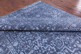 Grey Contemporary Handmade Wool & Silk Rug - 10' 0" X 14' 1" - Golden Nile
