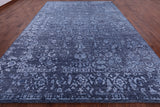 Grey Contemporary Handmade Wool & Silk Rug - 10' 0" X 14' 1" - Golden Nile