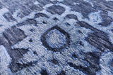 Grey Contemporary Handmade Wool & Silk Rug - 10' 0" X 14' 1" - Golden Nile