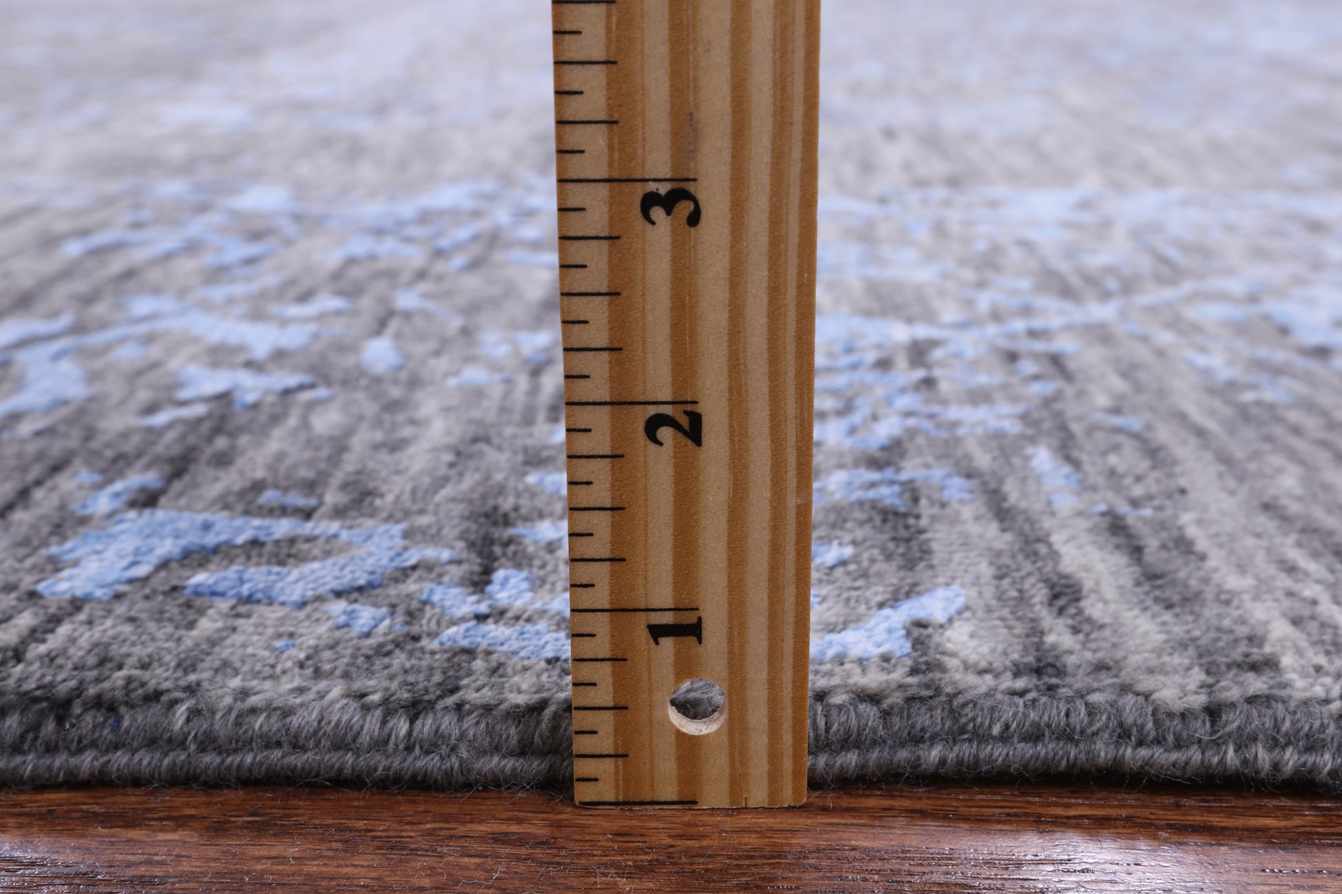 Grey Modern Hand Knotted Wool & Silk Rug - 8' 1" X 9' 10" - Golden Nile