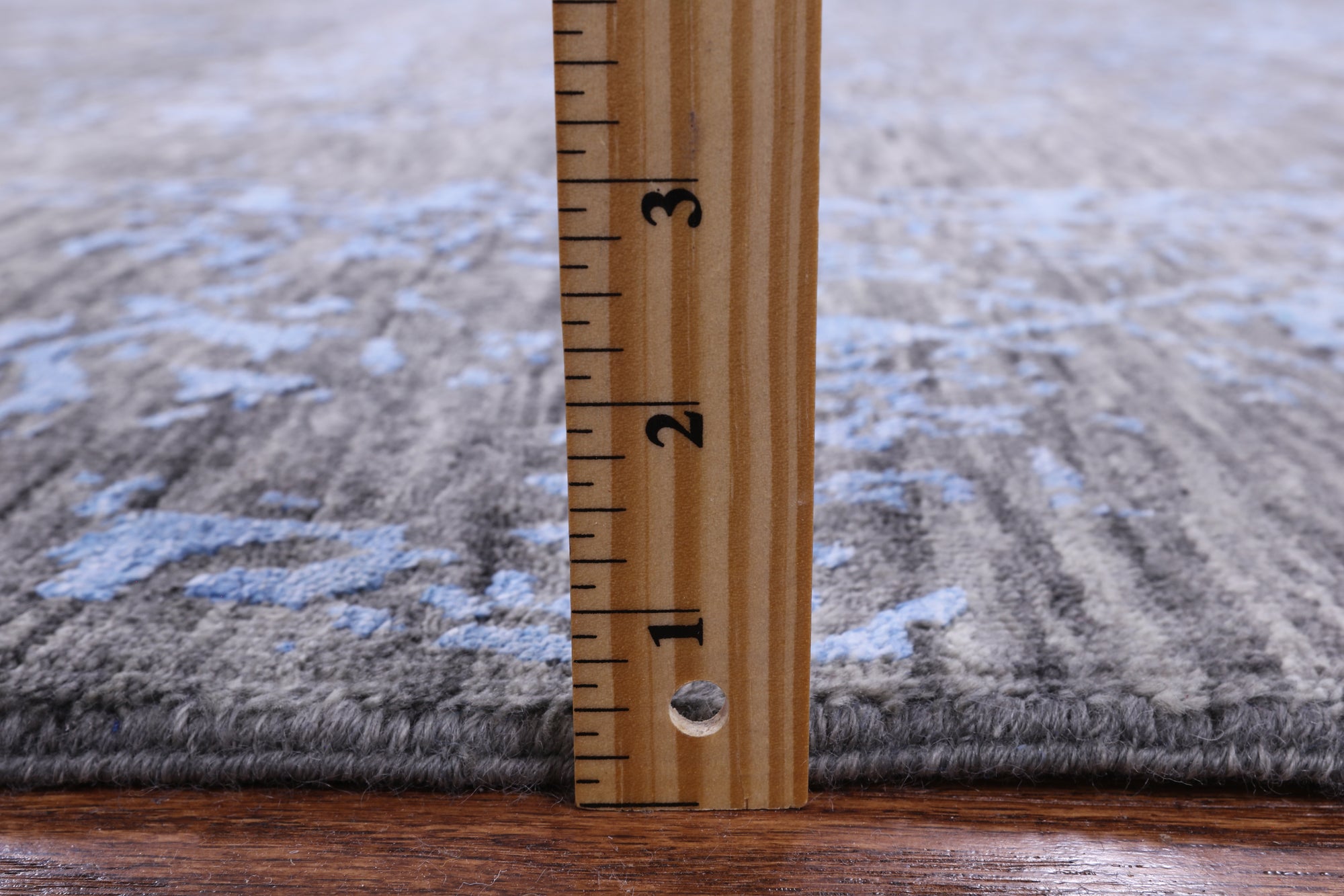 Grey Modern Hand Knotted Wool & Silk Rug - 8' 1" X 9' 10" - Golden Nile