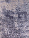 Abstract Contemporary Hand Knotted Wool & Silk Rug - 7' 11" X 10' 2" - Golden Nile