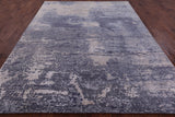Abstract Contemporary Hand Knotted Wool & Silk Rug - 7' 11" X 10' 2" - Golden Nile