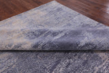 Abstract Contemporary Hand Knotted Wool & Silk Rug - 7' 11" X 10' 2" - Golden Nile