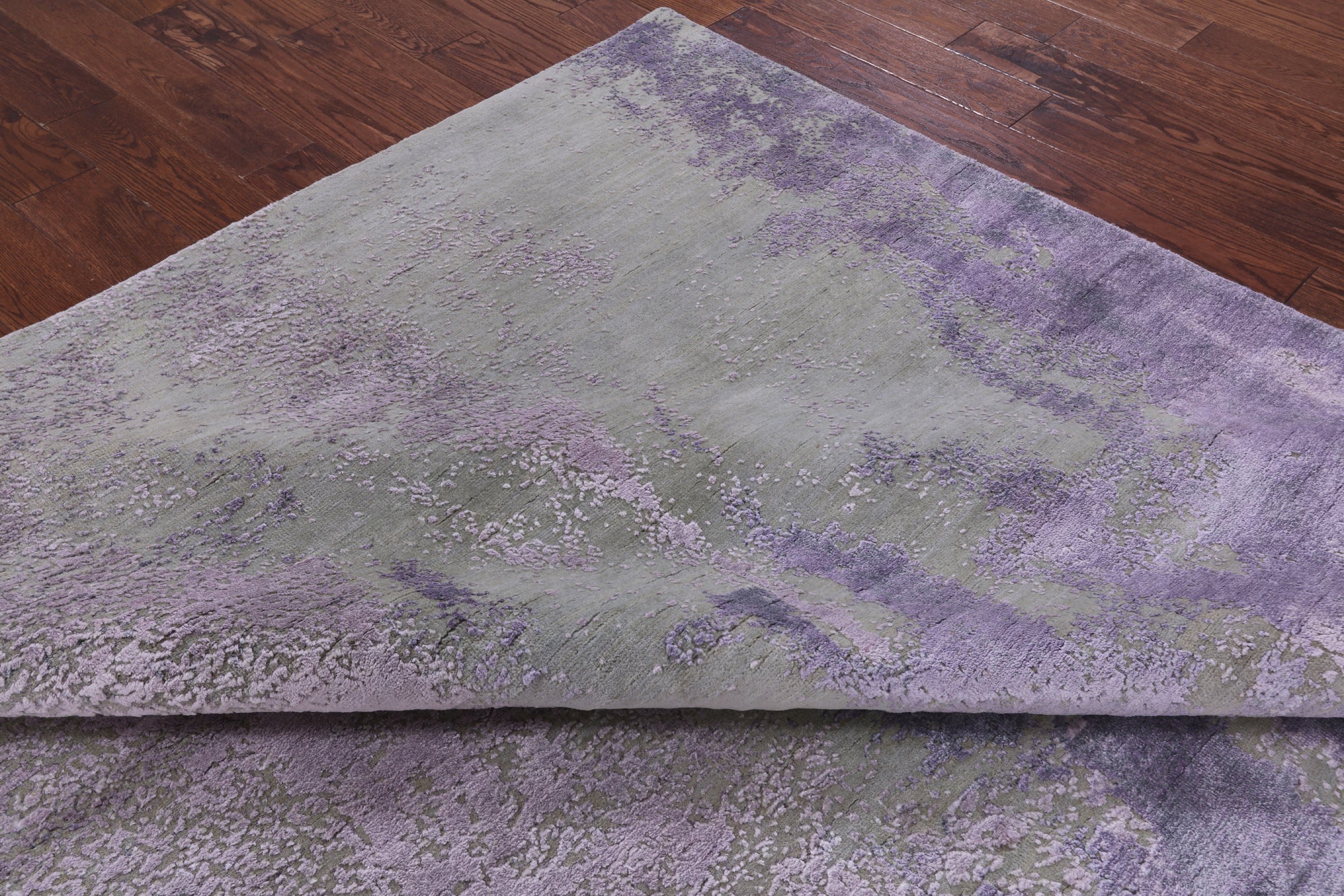 Modern Hand Knotted Wool & Silk Rug - 7' 11" X 10' 3" - Golden Nile