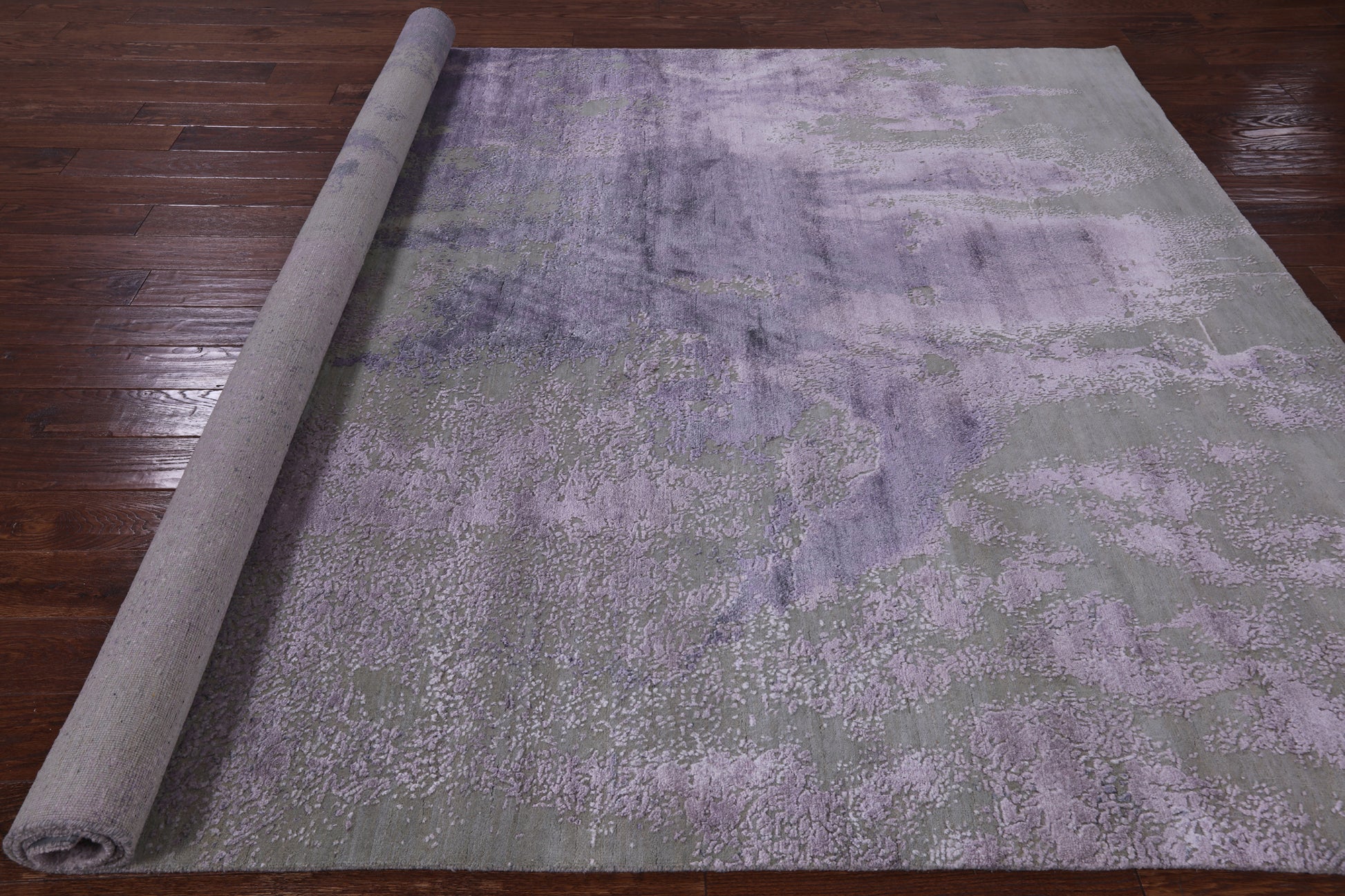 Modern Hand Knotted Wool & Silk Rug - 7' 11" X 10' 3" - Golden Nile