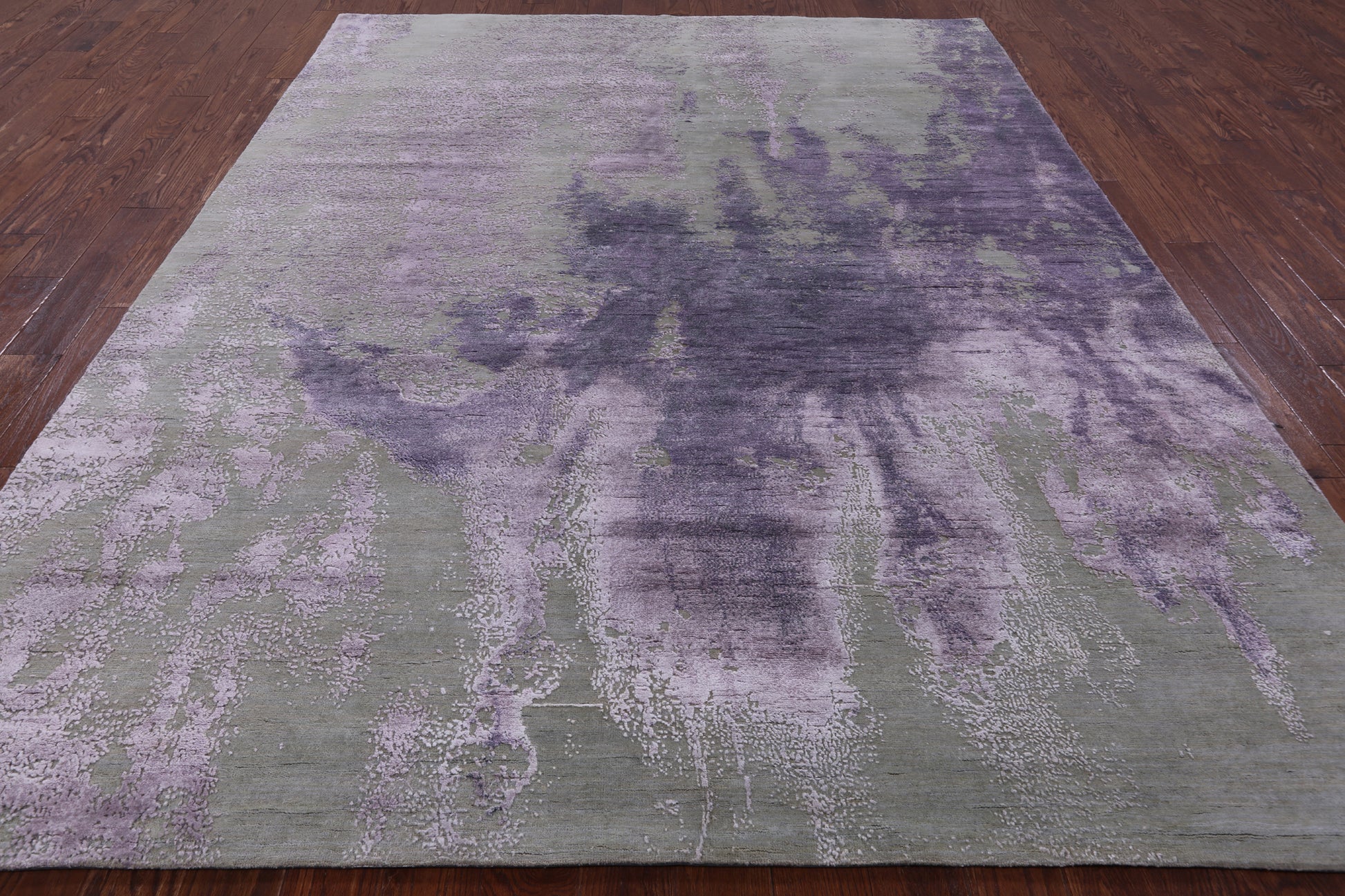 Modern Hand Knotted Wool & Silk Rug - 7' 11" X 10' 3" - Golden Nile