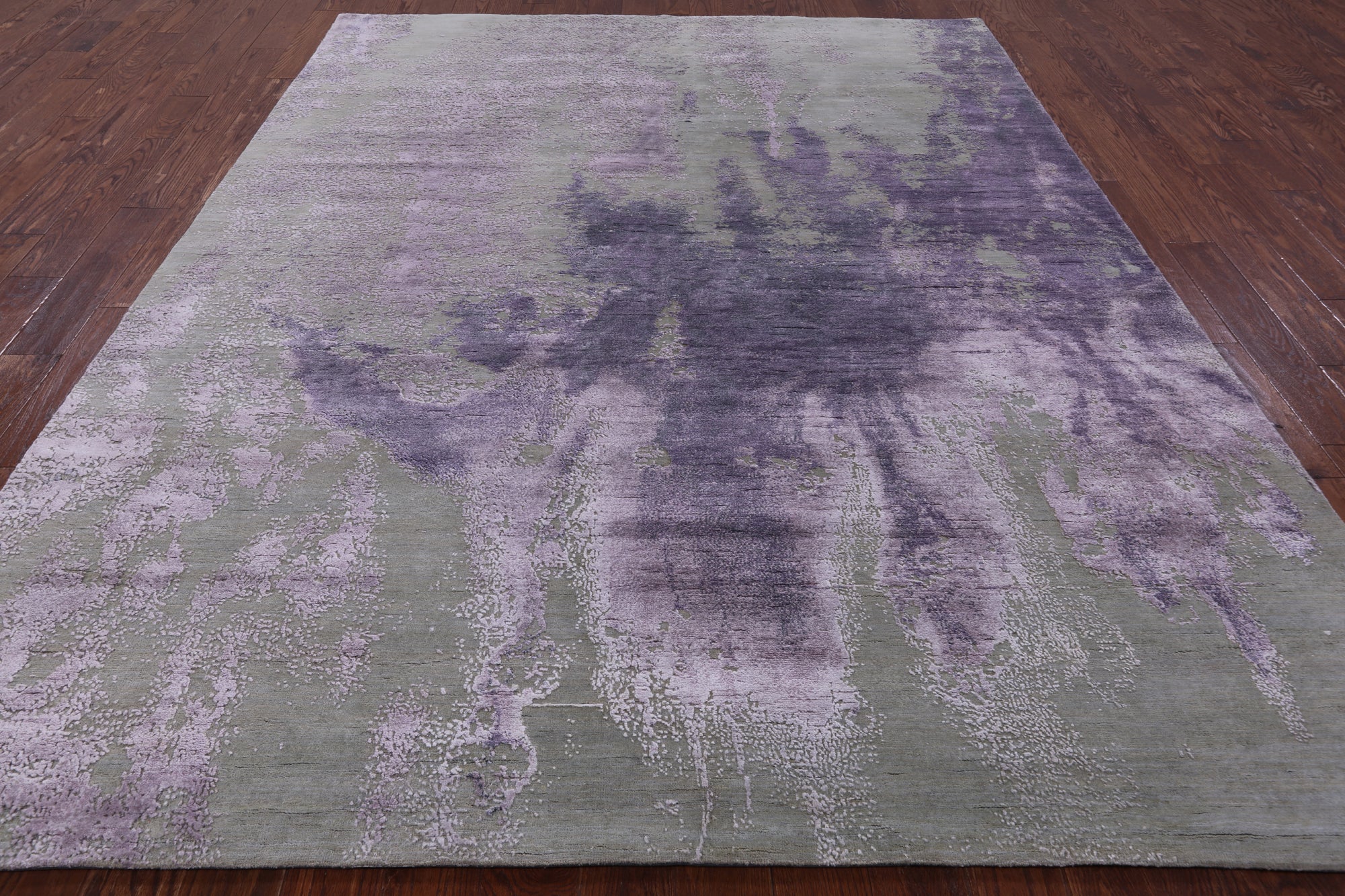 Modern Hand Knotted Wool & Silk Rug - 7' 11" X 10' 3" - Golden Nile