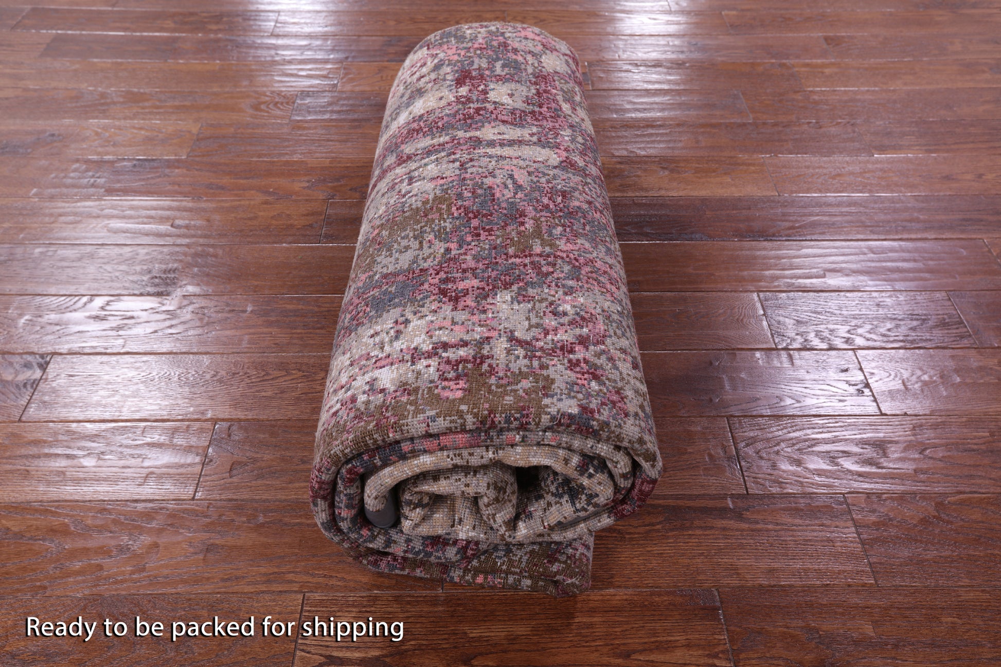 Abstract Modern Handmade Wool & Silk Rug - 6' 0" X 9' 1" - Golden Nile