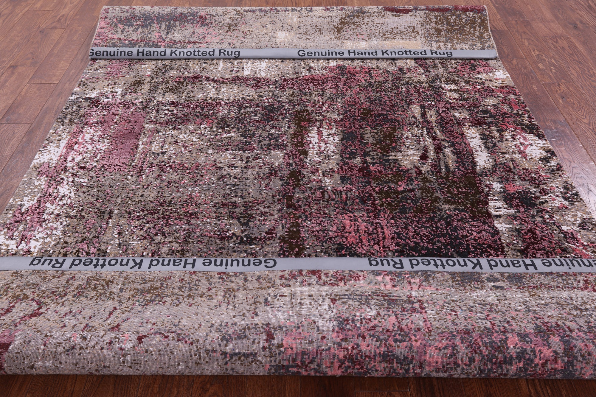 Abstract Modern Handmade Wool & Silk Rug - 6' 0" X 9' 1" - Golden Nile