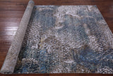 Animal Print Design Contemporary Hand Knotted Wool & Silk Rug - 5' 6" X 8' 3" - Golden Nile