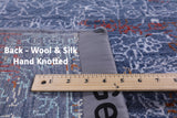 Modern Hand Knotted Wool & Silk Rug - 8' 10" X 12' 6" - Golden Nile