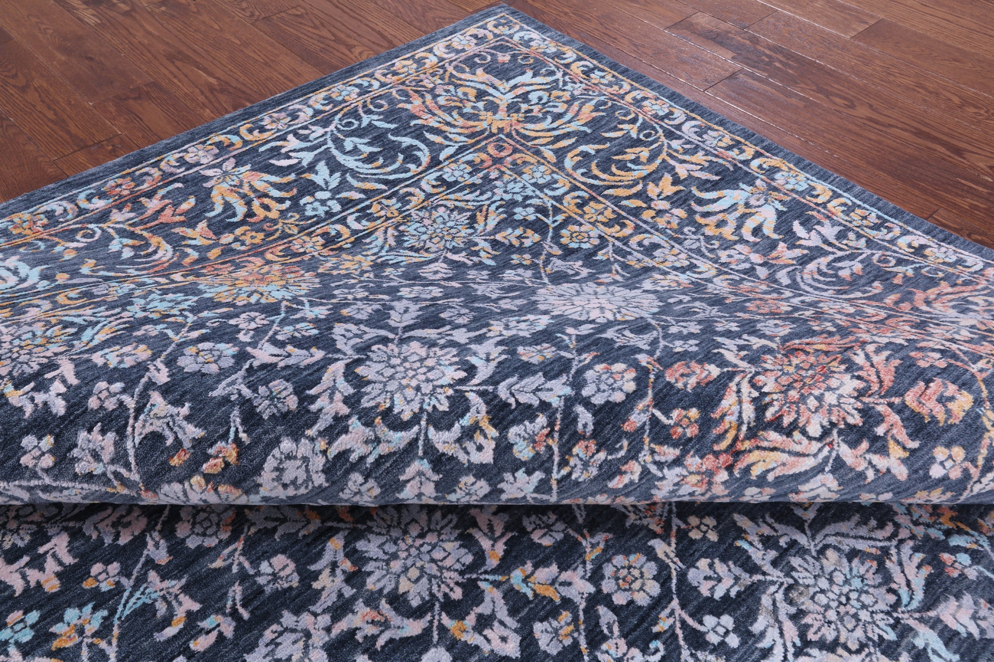 Modern Handmade Wool & Silk Rug - 8' 0" X 10' 0" - Golden Nile