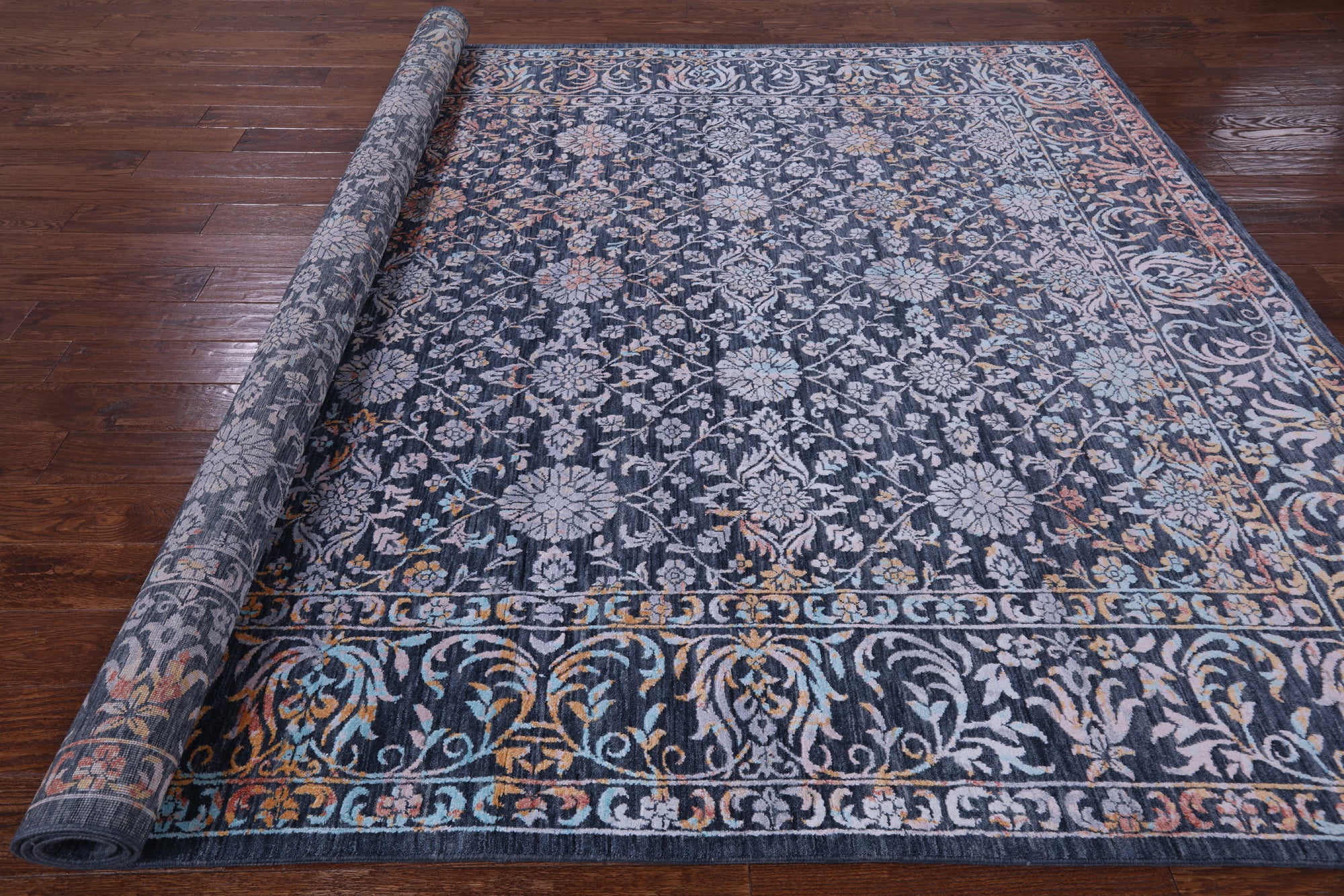 Modern Handmade Wool & Silk Rug - 8' 0" X 10' 0" - Golden Nile