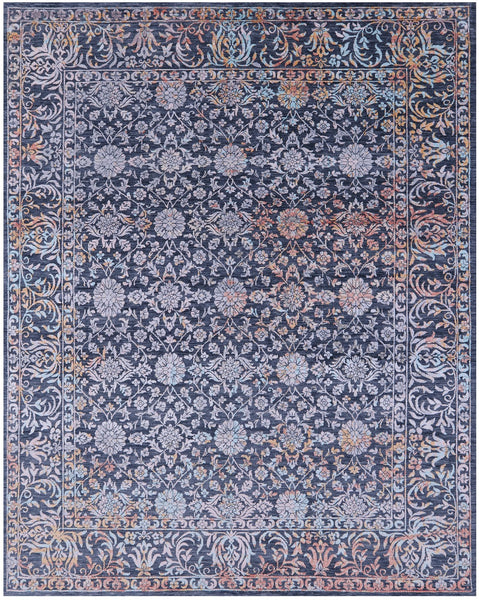 Modern Handmade Wool & Silk Rug - 8' 0" X 10' 0" - Golden Nile