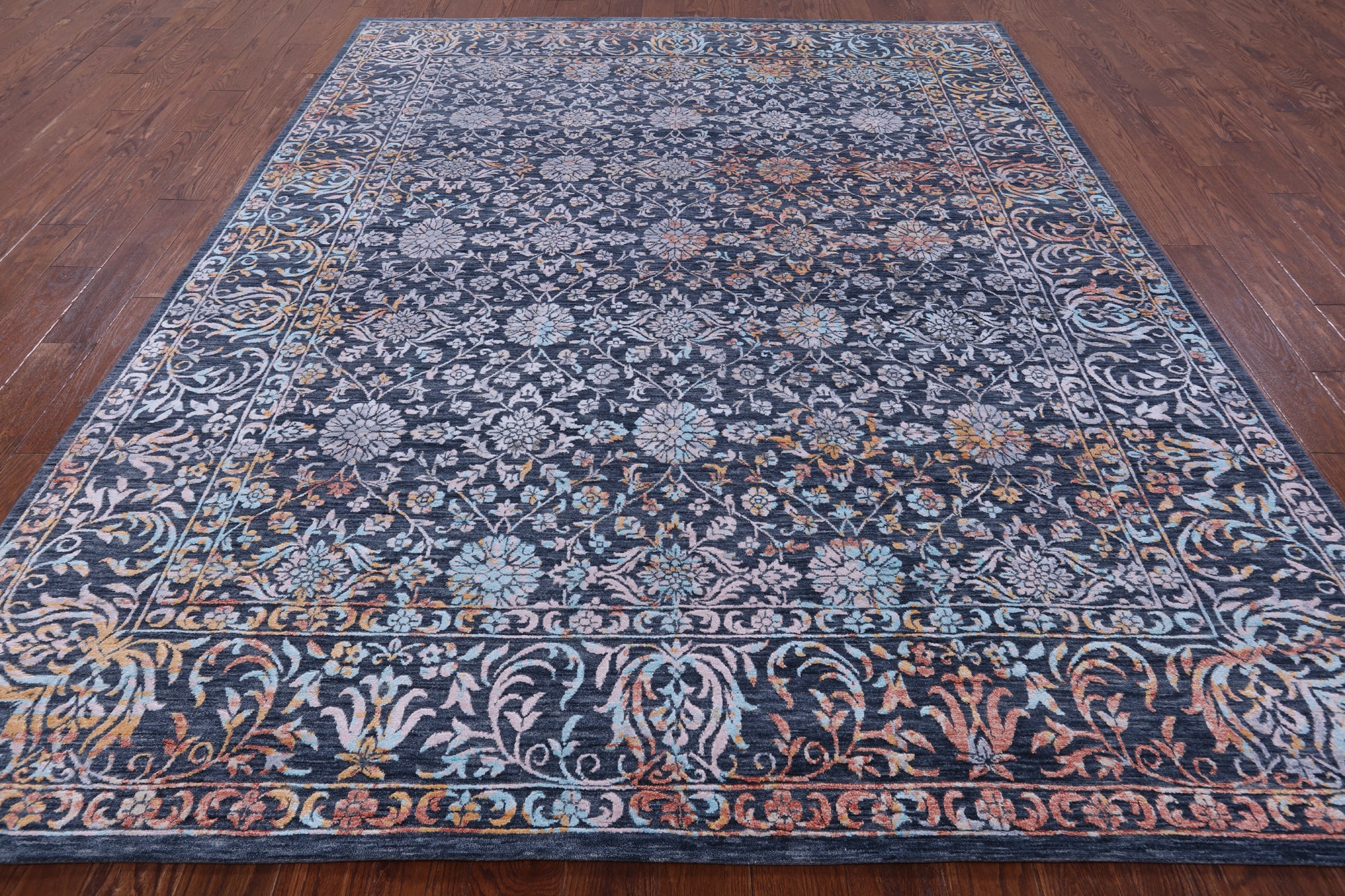 Modern Handmade Wool & Silk Rug - 8' 0" X 10' 0" - Golden Nile