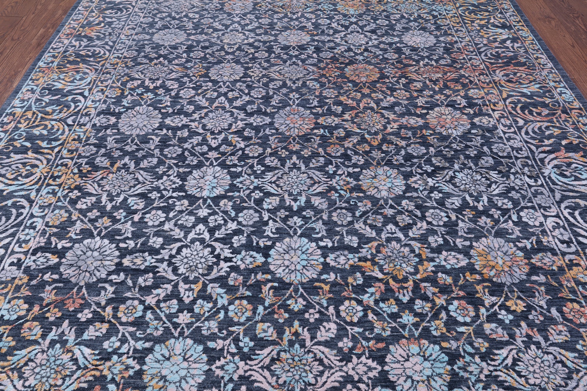 Modern Handmade Wool & Silk Rug - 8' 0" X 10' 0" - Golden Nile