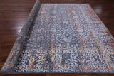 Grey Modern Hand Knotted Wool & Silk Rug - 8' 11" X 11' 11" - Golden Nile