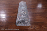 Grey Modern Hand Knotted Wool & Silk Rug - 8' 11" X 11' 11" - Golden Nile