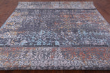 Grey Modern Hand Knotted Wool & Silk Rug - 8' 11" X 11' 11" - Golden Nile