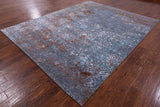 Contemporary Hand Knotted Wool & Silk Rug - 8' 0" X 10' 2" - Golden Nile