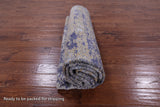 Abstract Contemporary Hand Knotted Wool & Silk Rug - 8' 0" X 9' 11" - Golden Nile