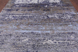 Abstract Contemporary Hand Knotted Wool & Silk Rug - 8' 0" X 9' 11" - Golden Nile
