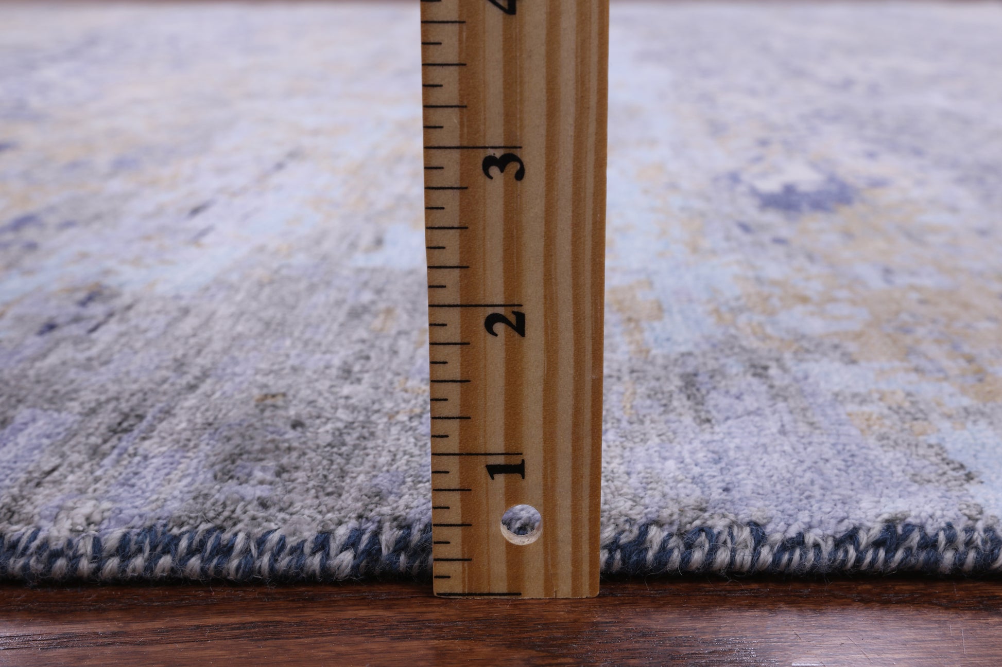 Abstract Contemporary Hand Knotted Wool & Silk Rug - 8' 0" X 9' 11" - Golden Nile