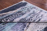 Abstract Modern Hand Knotted Wool & Silk Rug - 9' 0" X 11' 10" - Golden Nile