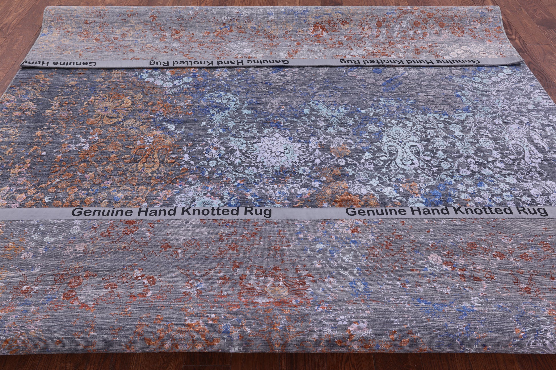 Modern Hand Knotted Wool & Silk Rug - 7' 11" X 10' 3" - Golden Nile