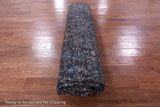 Black Modern Hand Knotted Wool & Silk Rug - 9' 1" X 11' 11" - Golden Nile