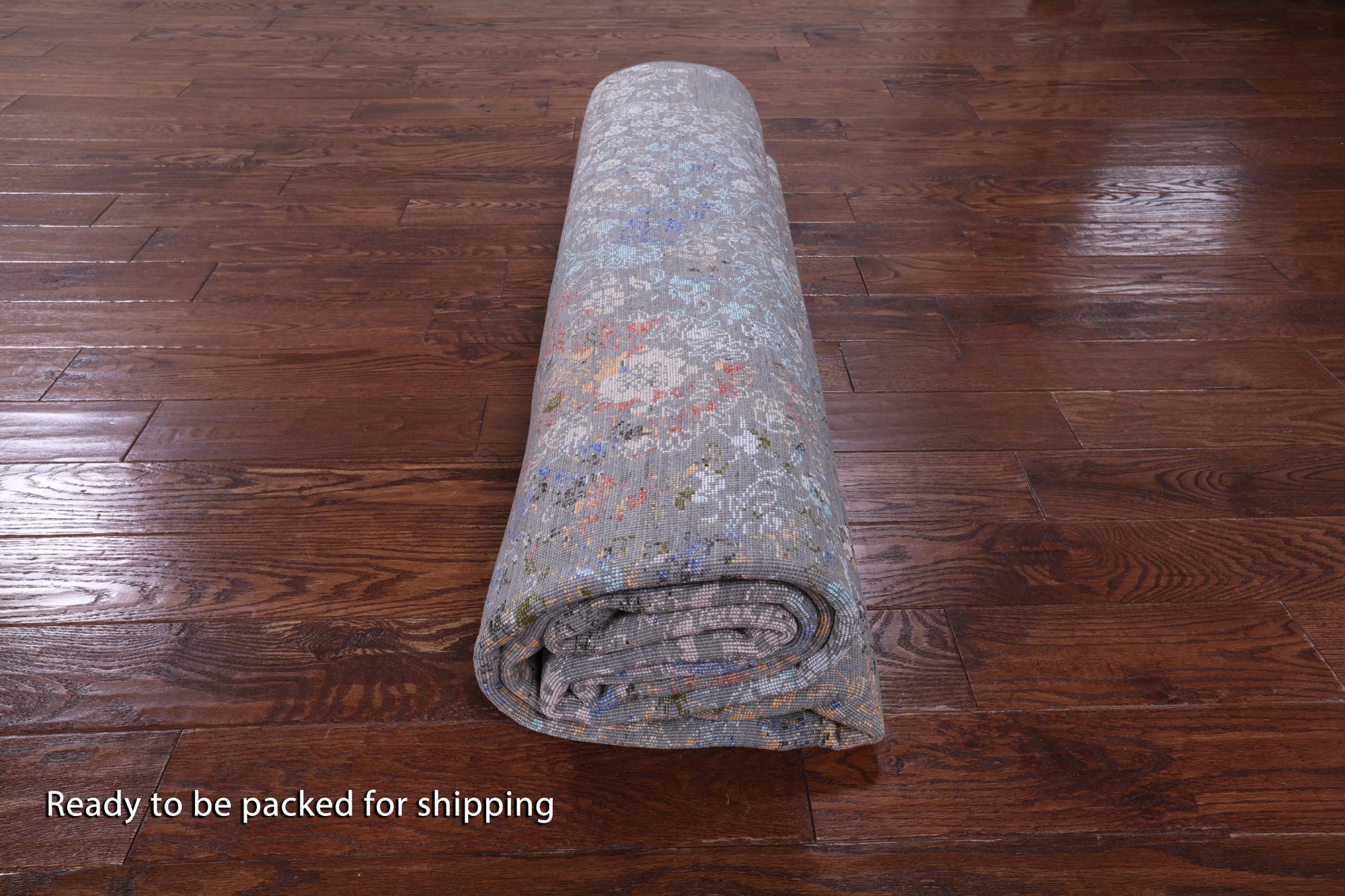 Modern Handmade Wool & Silk Rug - 8' 0" X 10' 4" - Golden Nile