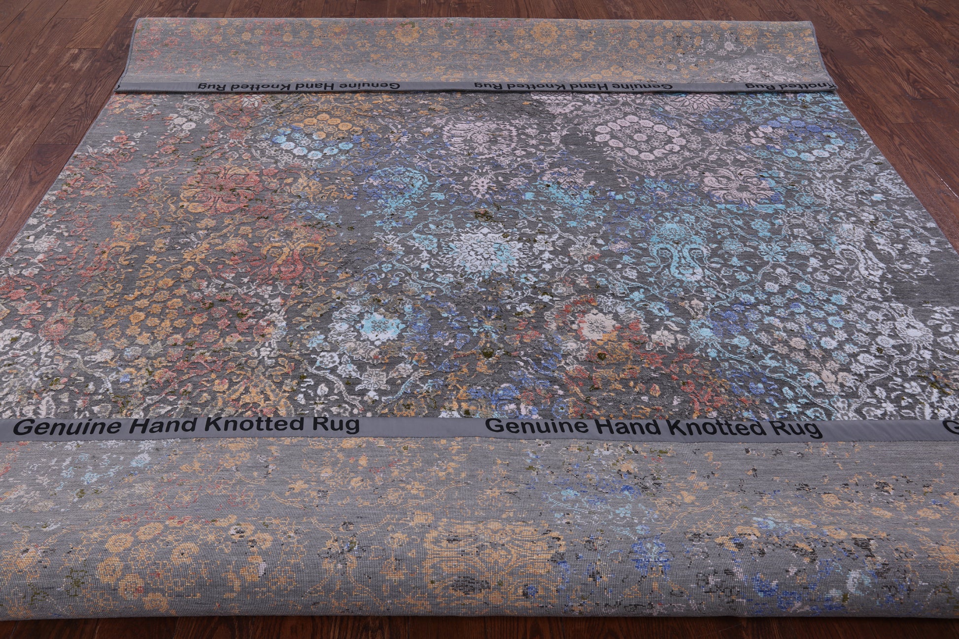 Modern Handmade Wool & Silk Rug - 8' 0" X 10' 4" - Golden Nile