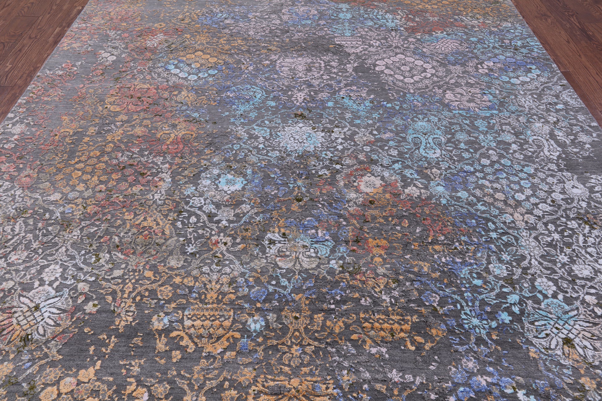 Modern Handmade Wool & Silk Rug - 8' 0" X 10' 4" - Golden Nile