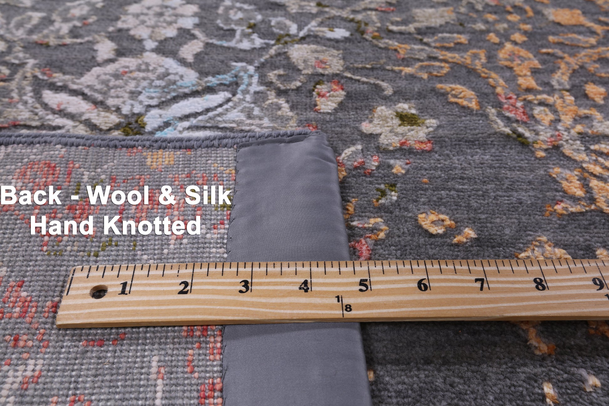 Modern Handmade Wool & Silk Rug - 8' 0" X 10' 4" - Golden Nile