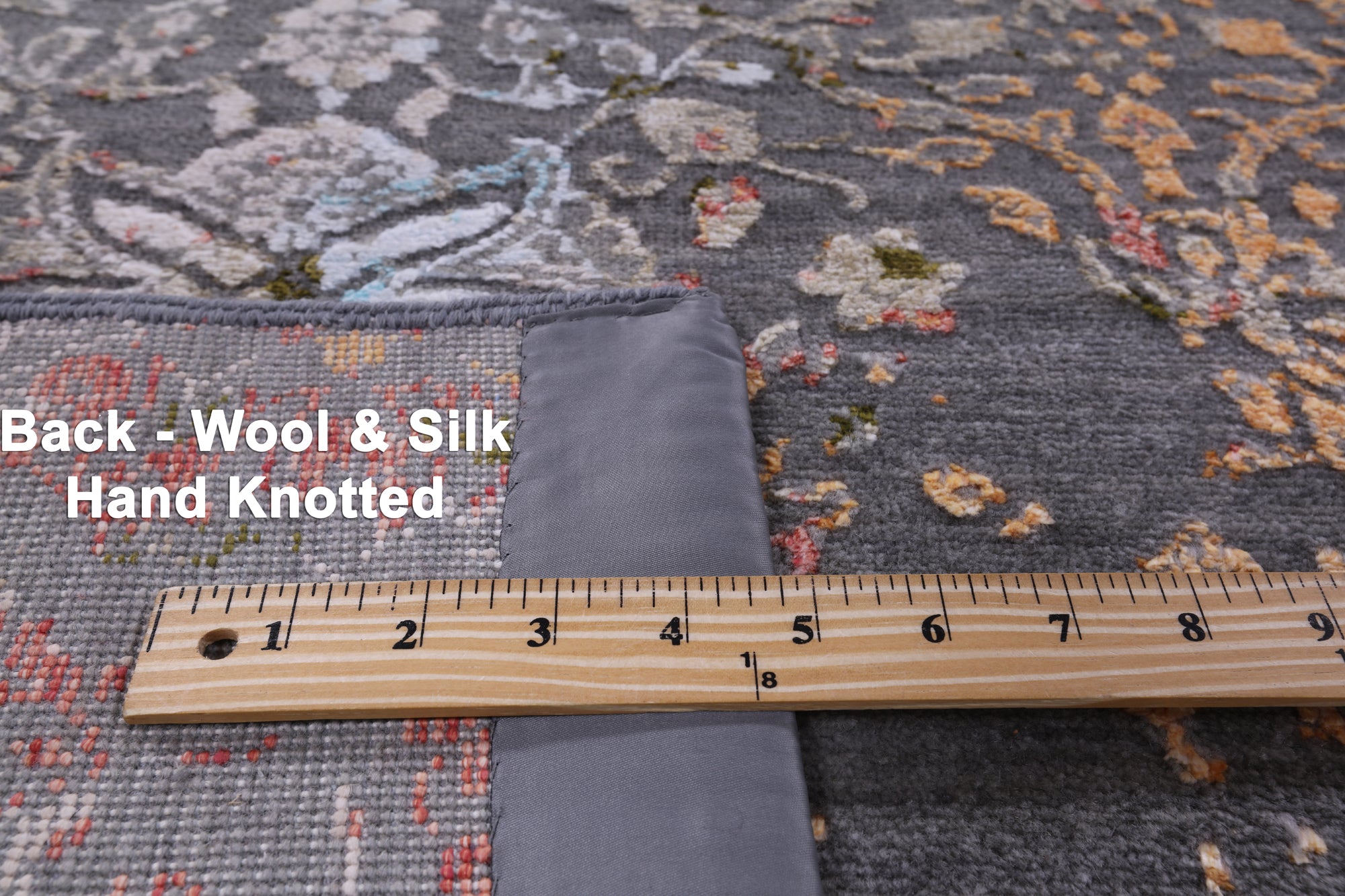 Modern Handmade Wool & Silk Rug - 8' 0" X 10' 4" - Golden Nile