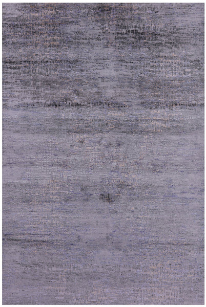 Contemporary Hand Knotted Wool & Silk Rug - 6' 1" X 8' 11" - Golden Nile